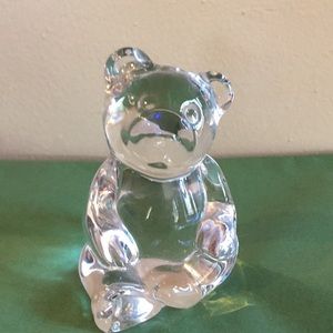 Princess House Lead Crystal Clear Glass Bear EUC